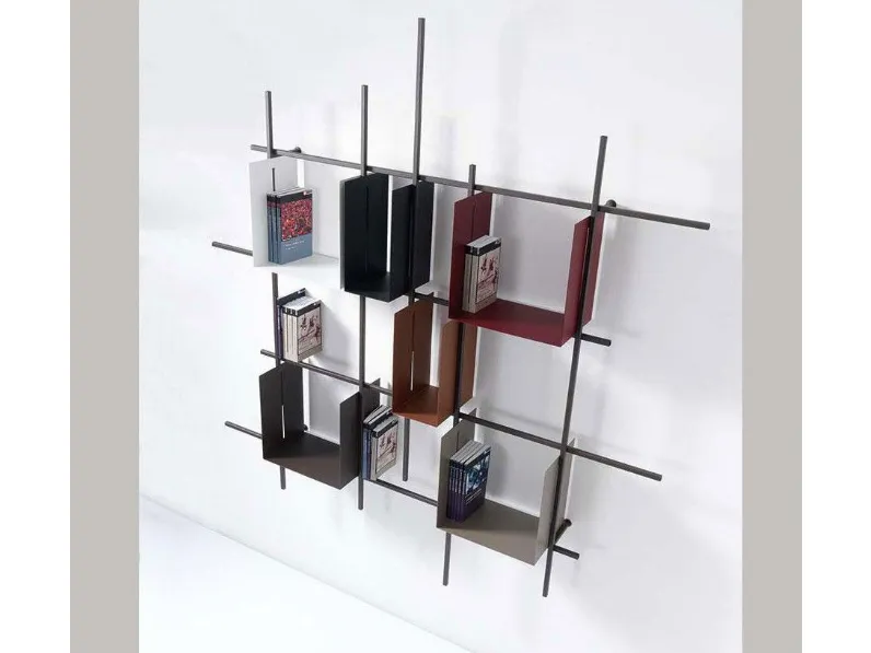 Libreria Libra Pezzani in stile design con forte sconto