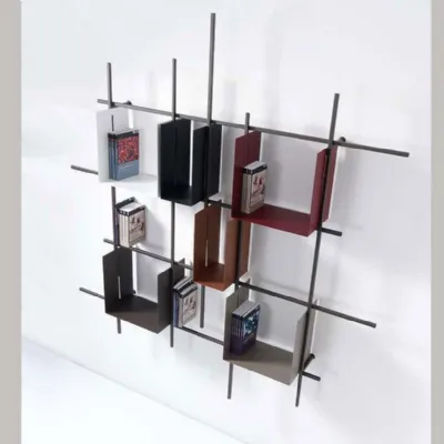 Libreria Libra Pezzani in stile design con forte sconto