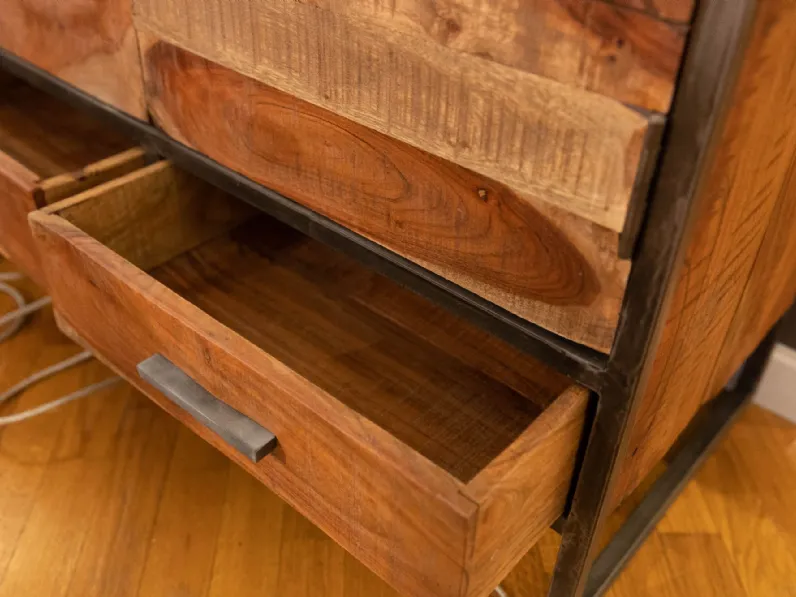 Libreria Libreria con contenitore e cassetti in legno massello in stile design di Artigianale in OFFERTA OUTLET