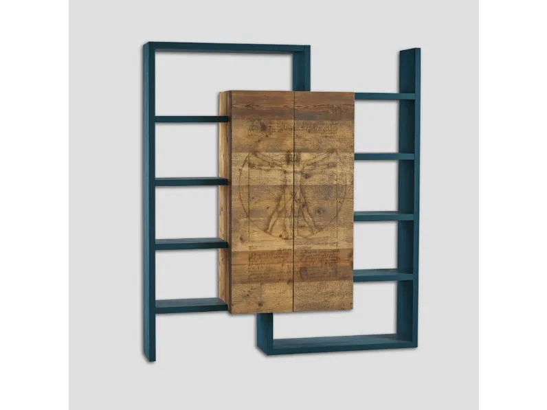 Libreria Dialma brown in legno in Offerta Outlet: scopri Libreria design