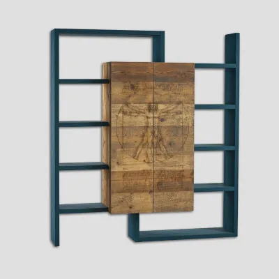 Libreria Libreria design Dialma brown in stile design a prezzi outlet