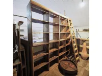 Libreria Libreria  legno con scala  Outlet etnico in stile moderno a prezzi convenienti