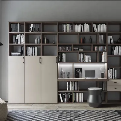 Libreria Libreria mod.elegant Corazzin in stile moderno con forte sconto