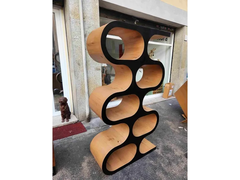 Libreria Outlet etnico in legno scontata -30%: scopri Libreria oldman