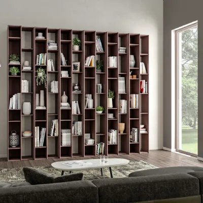 Libreria Living 565 stile moderno di Giessegi scontata del 30%