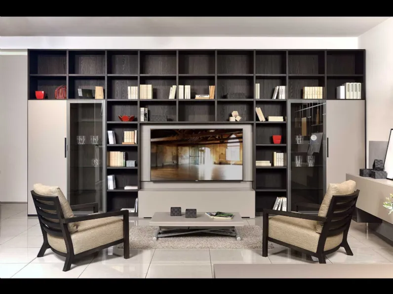 Libreria Living mod.delo stile moderno di Fratelli elli in Offerta Outlet