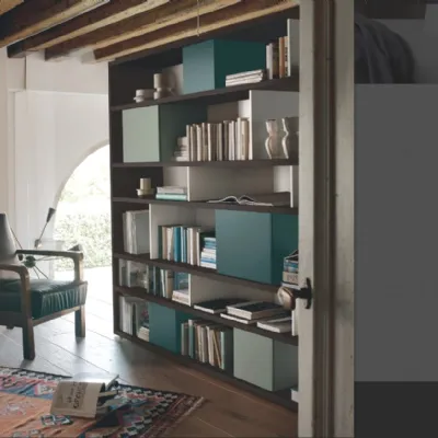 Libreria M6c85 stile design di Sangiacomo in Offerta Outlet