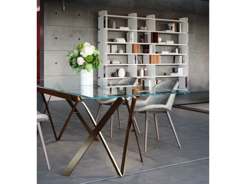 Libreria Metro bl Md work in stile design con forte sconto