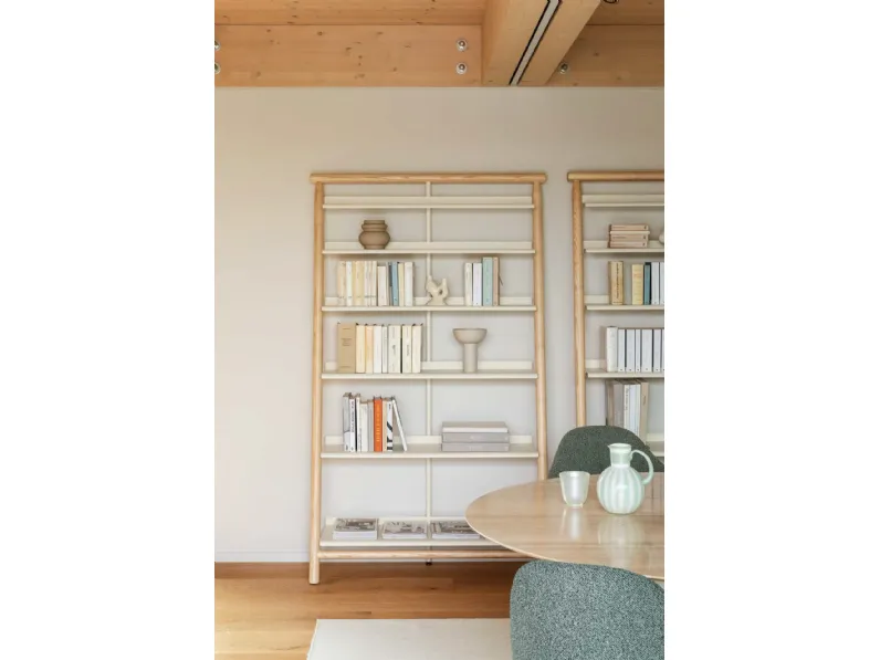 Libreria legno e metallo stile design di Midj scontata