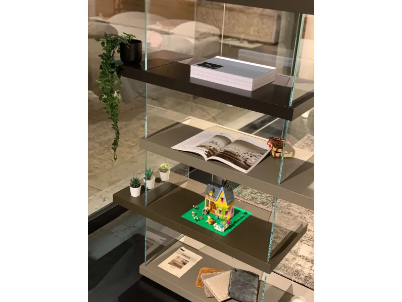 Libreria Lago in laccato opaco a prezzo Outlet: scopri Air - versione 1462