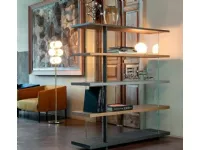 Libreria Bookshelf con finiture in vetro in stile moderno di Devina nais in OFFERTA OUTLET 