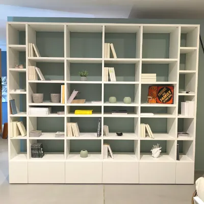 Libreria Libreria a muro bianca Battistella in stile moderna in offerta