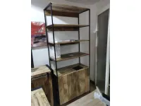Libreria modello Libreria industrial ante legno e ferro  di Outlet etnico a prezzo scontato