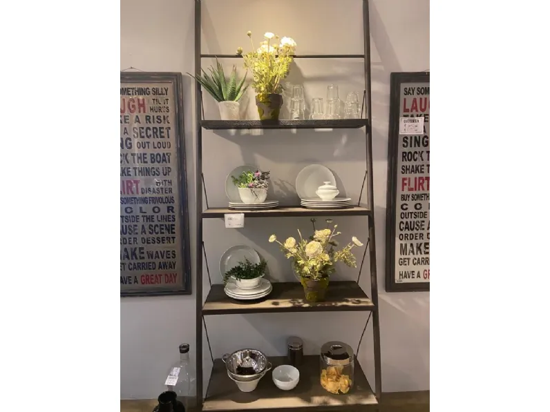Libreria Dialma brown in legno scontata -50%: scopri Libreria metallo legno