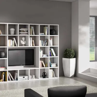 Libreria modello Libreria parete  a quadrotti  di Lion's in Offerta Outlet