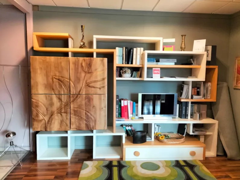 Libreria Artigianale in legno a prezzo Outlet: scopri Mobile artigianale in legno massello