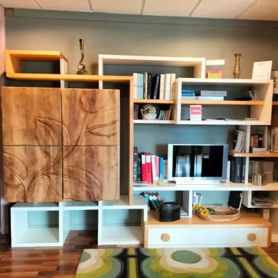 Libreria Artigianale in legno a prezzo Outlet: scopri Mobile artigianale in legno massello