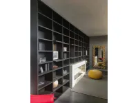 Libreria Modo rovere carbone in stile moderno di Sangiacomo in OFFERTA OUTLET