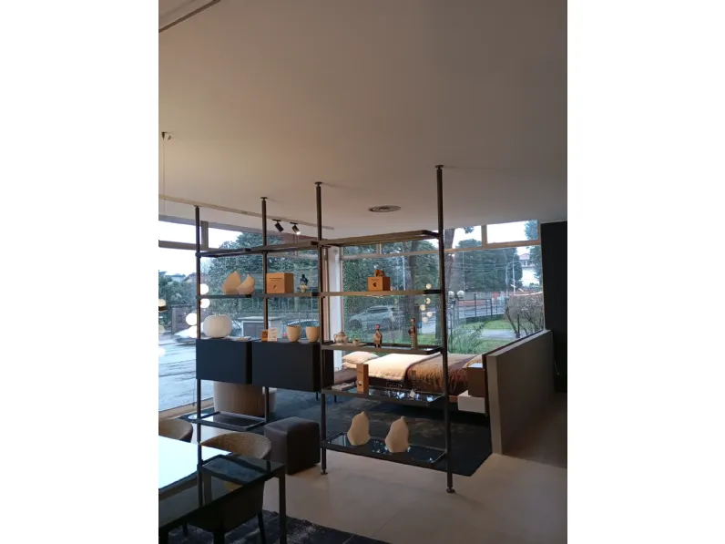 Libreria Molteni & c in metallo a prezzo Outlet: scopri Libreria hector bifacciale