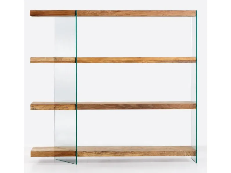 Libreria Nature design in legno a prezzo scontato: scopri Natur design libreria mod. graft glass