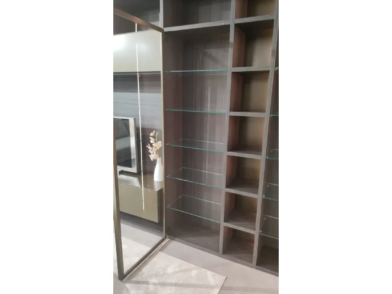 Libreria Novamobili in laminato materico a prezzo Outlet: scopri Living system