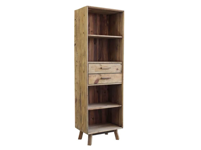 Libreria Outlet etnico in legno a prezzo Outlet: scopri Legno riciclato