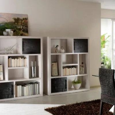 Libreria Outlet etnico in legno in Offerta Outlet: scopri Living