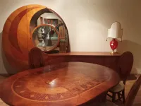 Libreria Carpanelli in legno scontata -65%: scopri Parete soggiorno con tavolo e sedie carpanelli