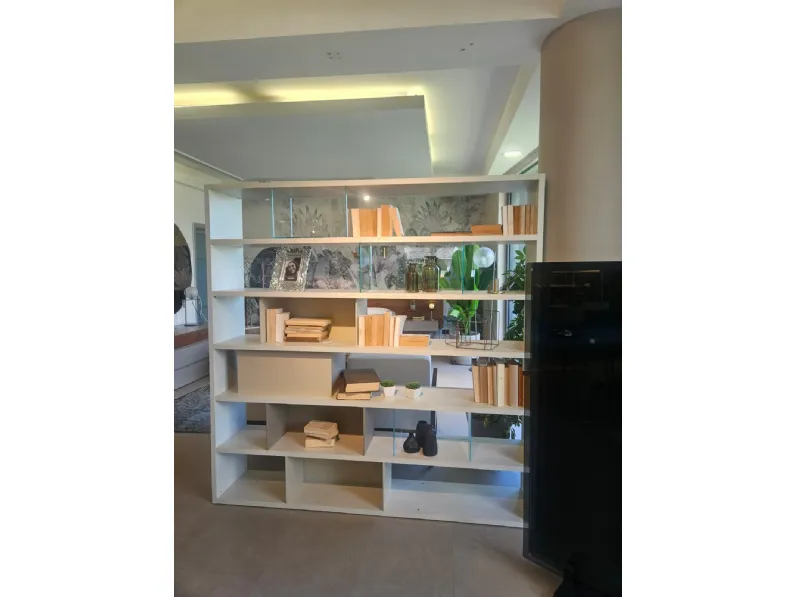 Libreria Presotto in laccato opaco scontata -53%: scopri Pari e dispari