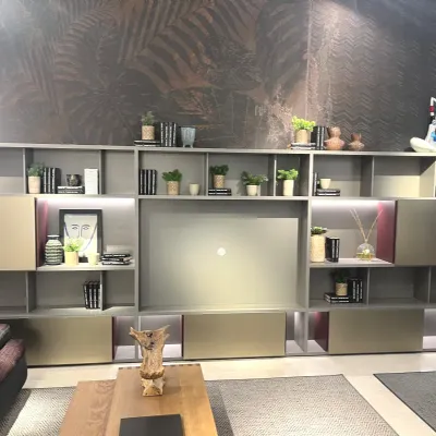 Libreria Pianca in laminato materico scontata -59%: scopri Spazioteca