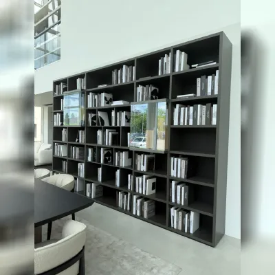 Libreria Poliform in laccato opaco scontata -30%: scopri Libreria wallsystem