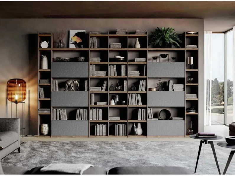 Libreria Qsm 616 in stile moderno di Imab in OFFERTA OUTLET