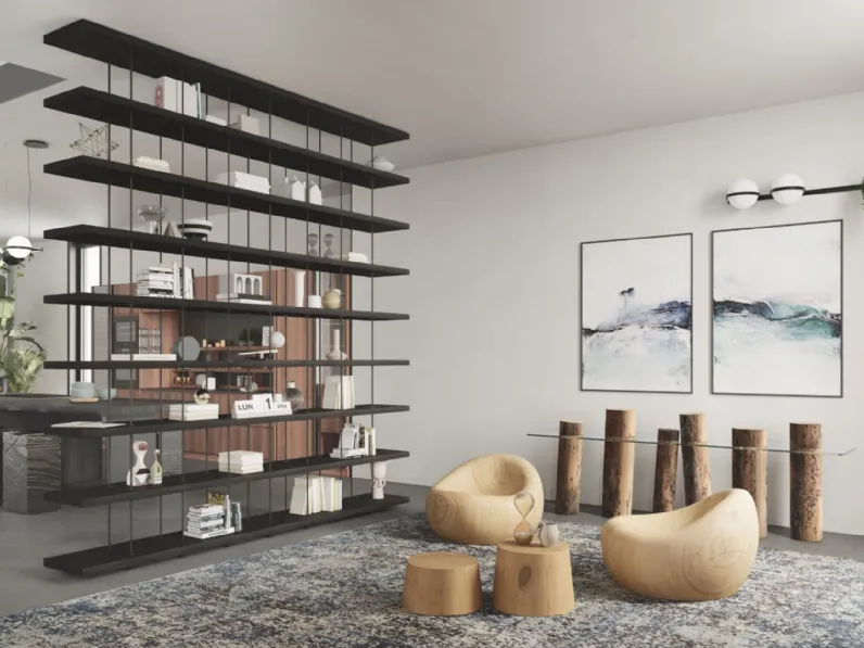 Libreria modello Piano design di Riva 1920 a prezzo riservato 