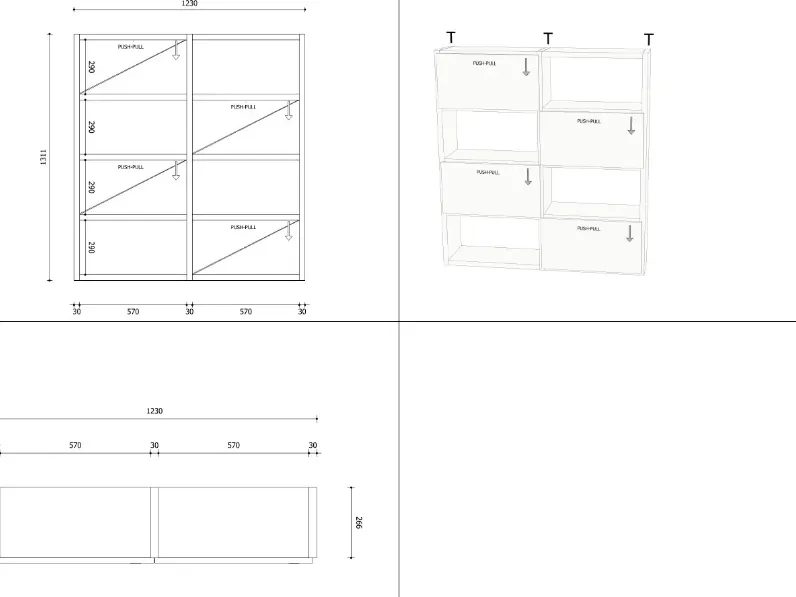 Libreria modo  Sangiacomo in stile design con forte sconto