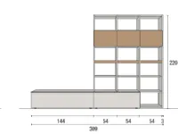 Libreria Skt22 Tomasella in stile design a prezzi outlet