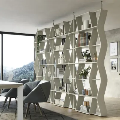 Libreria Swing in stile design di Doimo salotti in OFFERTA OUTLET 