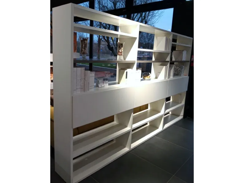 Libreria Tomasella in laccato opaco a prezzo Outlet: scopri Atlante bifacciale