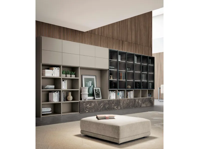 Libreria Vega stile design di Spagnol mobili in offerta