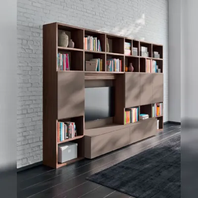 Scopri Yad 25: libreria Orme in laminato materico a prezzo Outlet!