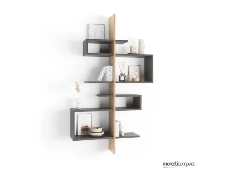 Libreria modello Ybal di Moretti compact camerette a prezzo Outlet