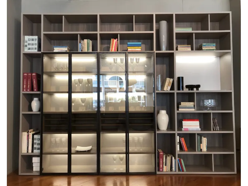 Libreria Link system Zalf in stile design in offerta