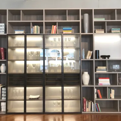 Libreria Zalf in laminato materico scontata -40%: scopri Link system