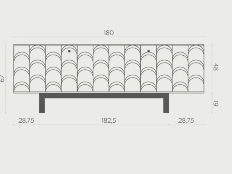 Madia Clia di Miniforms in stile design in Offerta Outlet