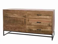 Madia Credenza 3 cassetti 1 sportello industril in stile moderno di Outlet etnico in Offerta Outlet