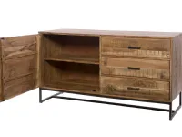 Madia Credenza 3 cassetti 1 sportello industril in stile moderno di Outlet etnico in Offerta Outlet