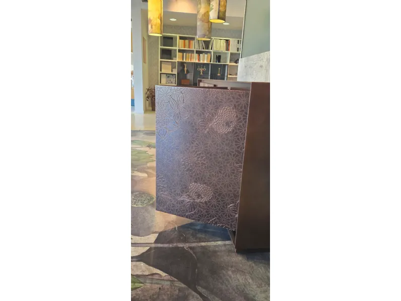 Madia di Capo d'opera in laccato opaco Credenza bronzo met e decoro inciso in Offerta Outlet