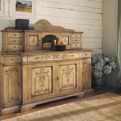 Madia Credenza con alzatina laccata in promo-sconto del 40% in stile classico di Artigianale in Offerta Outlet