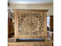 Madia Credenza etnica intagliata 2a di Outlet etnico in stile design scontata -27%
