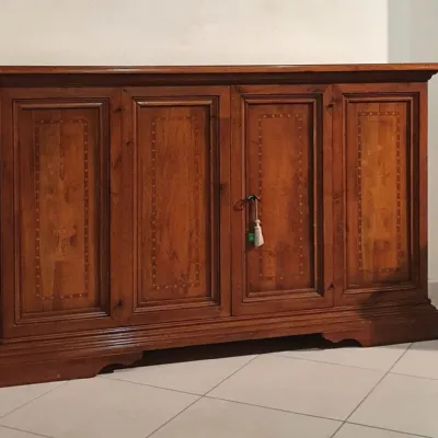 Madia Credenza in noce massello di Artigianale in stile classico in Offerta Outlet