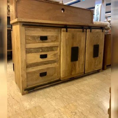 Mobile soggiorno modello Credenza jupiter industrial 160 cm di Outlet etnico a prezzo Outlet